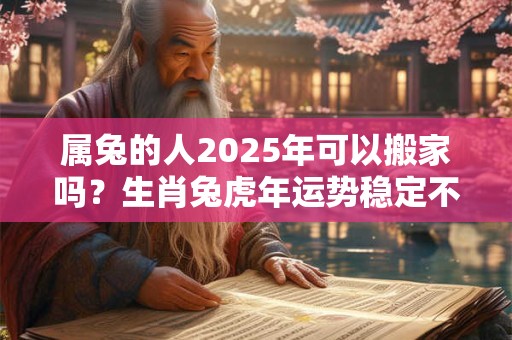 属兔的人2025年可以搬家吗？生肖兔虎年运势稳定不