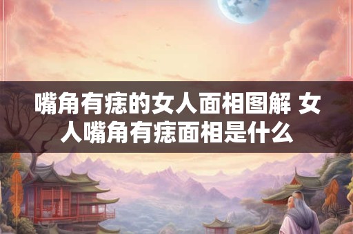 嘴角有痣的女人面相图解 女人嘴角有痣面相是什么