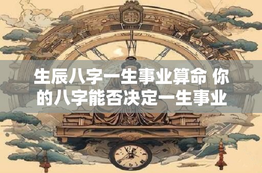 生辰八字一生事业算命 你的八字能否决定一生事业
