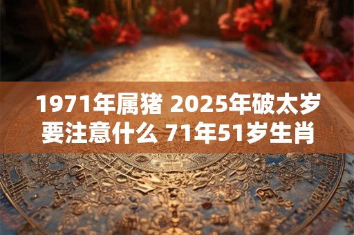 1971年属猪 2025年破太岁要注意什么 71年51岁生肖猪逢虎年运势如何