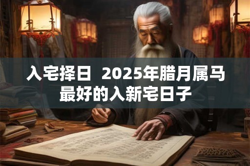 入宅择日  2025年腊月属马最好的入新宅日子