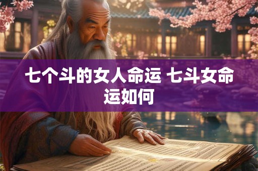 七个斗的女人命运 七斗女命运如何