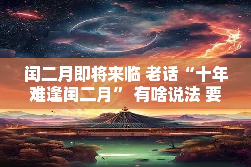 闰二月即将来临 老话“十年难逢闰二月” 有啥说法 要注意什么