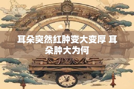 耳朵突然红肿变大变厚 耳朵肿大为何