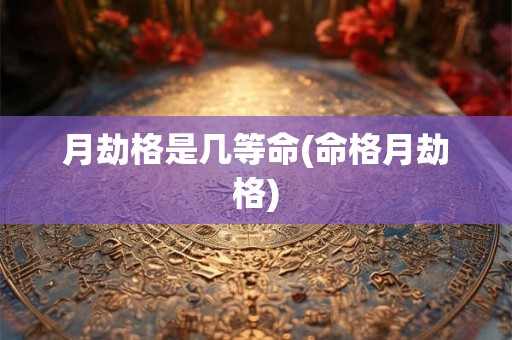 月劫格是几等命(命格月劫格)