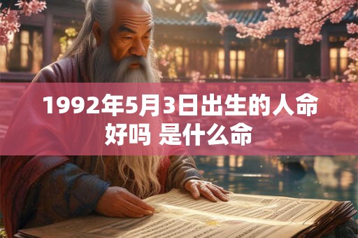 1992年5月3日出生的人命好吗 是什么命