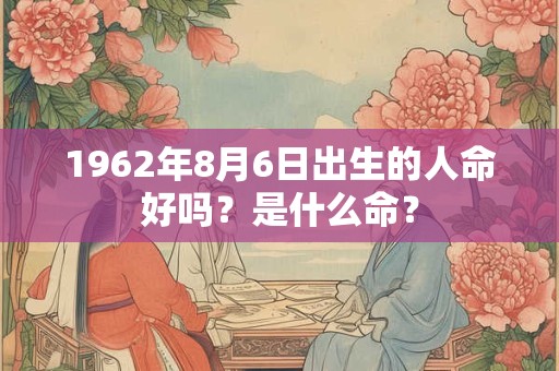 1962年8月6日出生的人命好吗？是什么命？