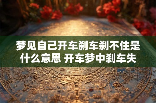 梦见自己开车刹车刹不住是什么意思 开车梦中刹车失灵的意义