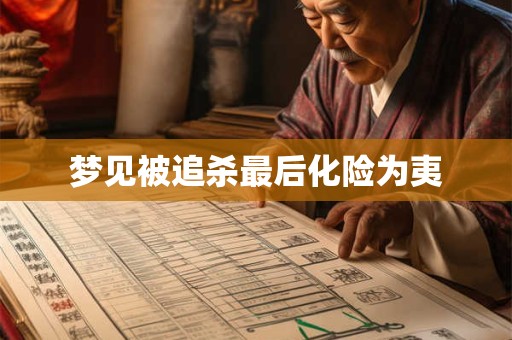 梦见被追杀最后化险为夷