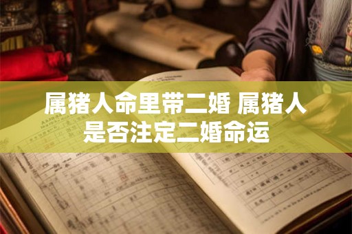 属猪人命里带二婚 属猪人是否注定二婚命运