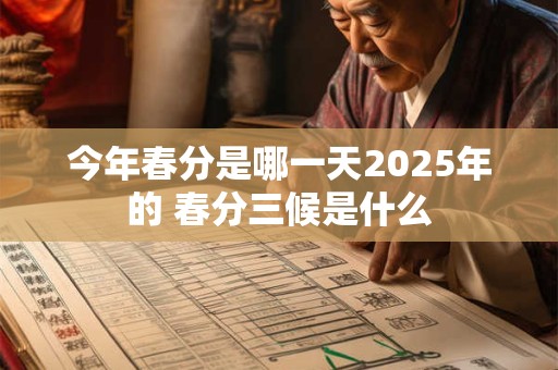 今年春分是哪一天2025年的 春分三候是什么