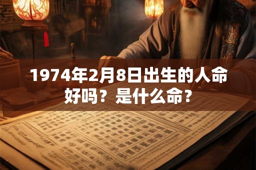 1974年2月8日出生的人命好吗？是什么命？