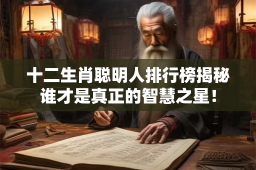 十二生肖聪明人排行榜揭秘谁才是真正的智慧之星！