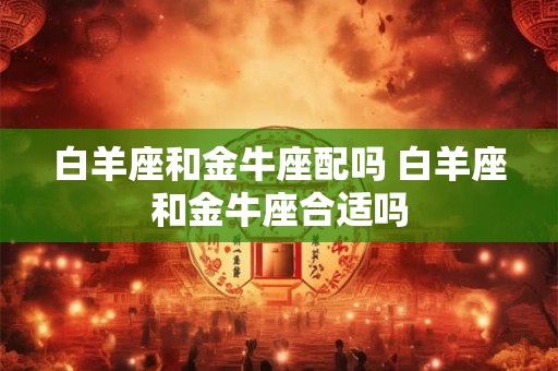 白羊座和金牛座配吗 白羊座和金牛座合适吗