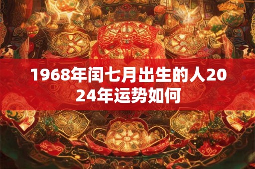 1968年闰七月出生的人2024年运势如何