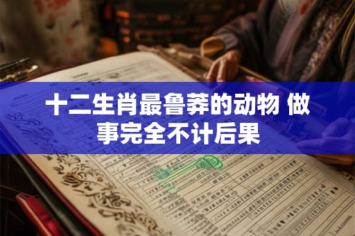 十二生肖最鲁莽的动物 做事完全不计后果