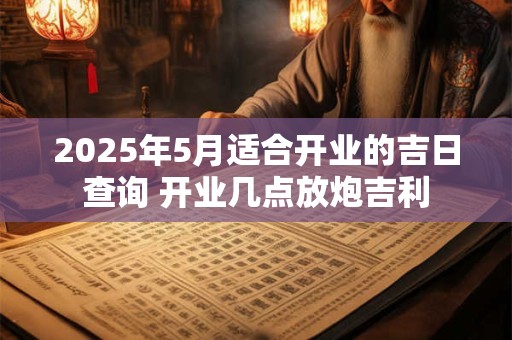 2025年5月适合开业的吉日查询 开业几点放炮吉利