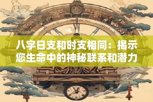 八字日支和时支相同：揭示您生命中的神秘联系和潜力