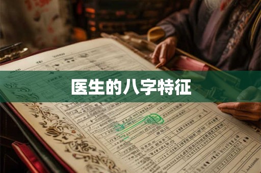 医生的八字特征