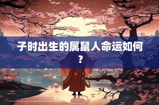 子时出生的属鼠人命运如何？