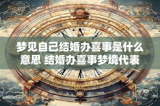 梦见自己结婚办喜事是什么意思 结婚办喜事梦境代表何意