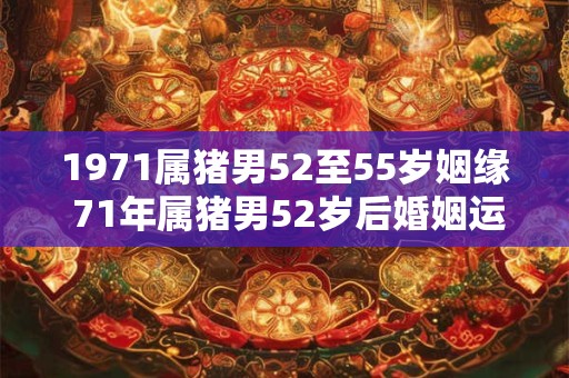 1971属猪男52至55岁姻缘 71年属猪男52岁后婚姻运势