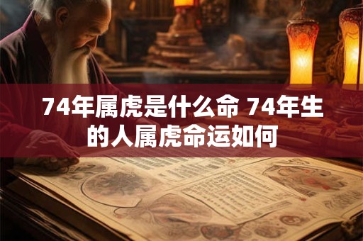 74年属虎是什么命 74年生的人属虎命运如何