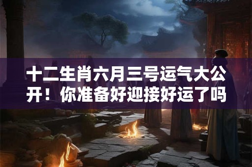 十二生肖六月三号运气大公开！你准备好迎接好运了吗