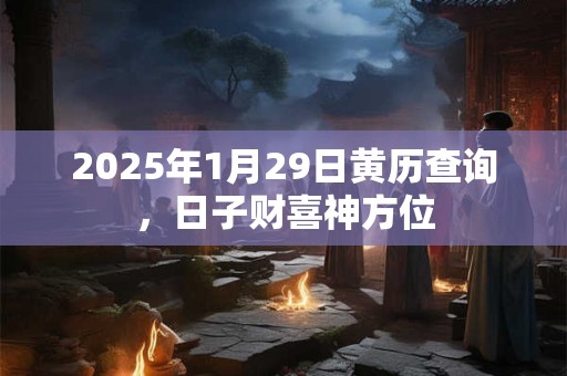 2025年1月29日黄历查询，日子财喜神方位