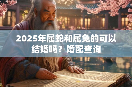 2025年属蛇和属兔的可以结婚吗？婚配查询