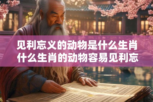 见利忘义的动物是什么生肖 什么生肖的动物容易见利忘义