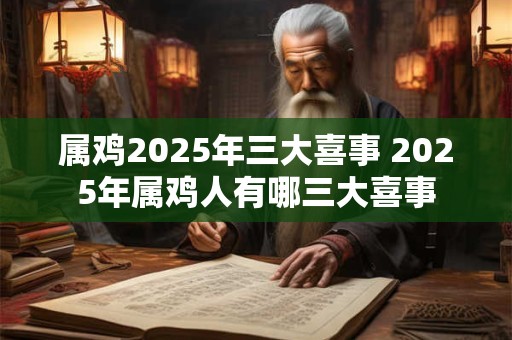 属鸡2025年三大喜事 2025年属鸡人有哪三大喜事