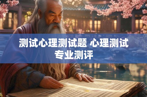 测试心理测试题 心理测试专业测评