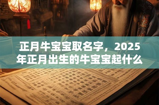正月牛宝宝取名字，2025年正月出生的牛宝宝起什么名字？