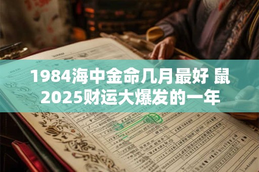 1984海中金命几月最好 鼠2026财运大爆发的一年