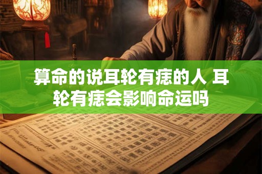 算命的说耳轮有痣的人 耳轮有痣会影响命运吗