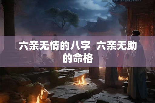 六亲无情的八字  六亲无助的命格