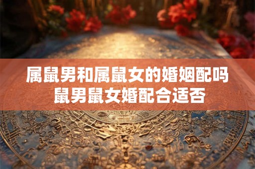 属鼠男和属鼠女的婚姻配吗 鼠男鼠女婚配合适否