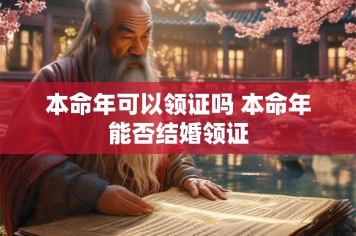 本命年可以领证吗 本命年能否结婚领证