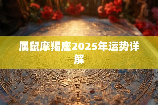 属鼠摩羯座2025年运势详解