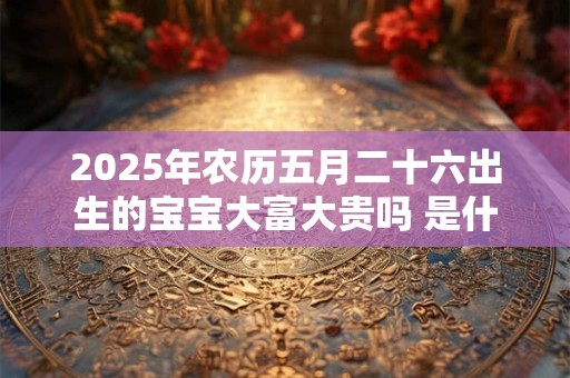 2025年农历五月二十六出生的宝宝大富大贵吗 是什么命格