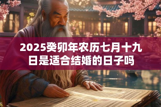 2025癸卯年农历七月十九日是适合结婚的日子吗