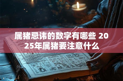 属猪忌讳的数字有哪些 2025年属猪要注意什么