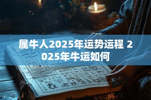 属牛人2025年运势运程 2025年牛运如何