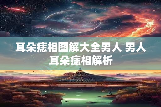 耳朵痣相图解大全男人 男人耳朵痣相解析