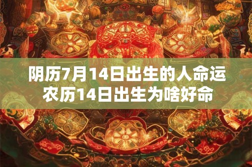 阴历7月14日出生的人命运 农历14日出生为啥好命