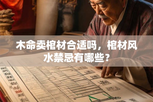 木命卖棺材合适吗，棺材风水禁忌有哪些？