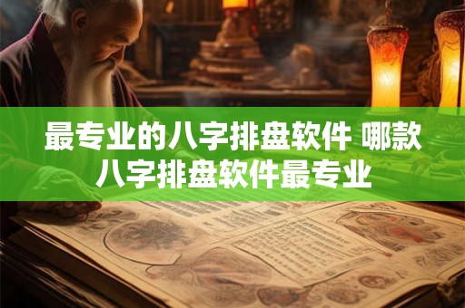 最专业的八字排盘软件 哪款八字排盘软件最专业