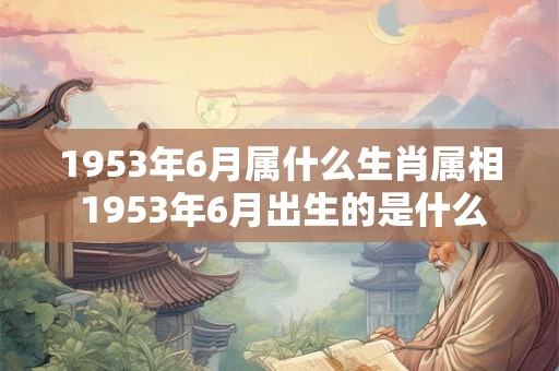 1953年6月属什么生肖属相 1953年6月出生的是什么生肖