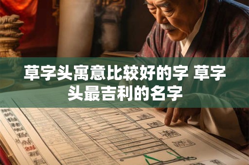 草字头寓意比较好的字 草字头最吉利的名字